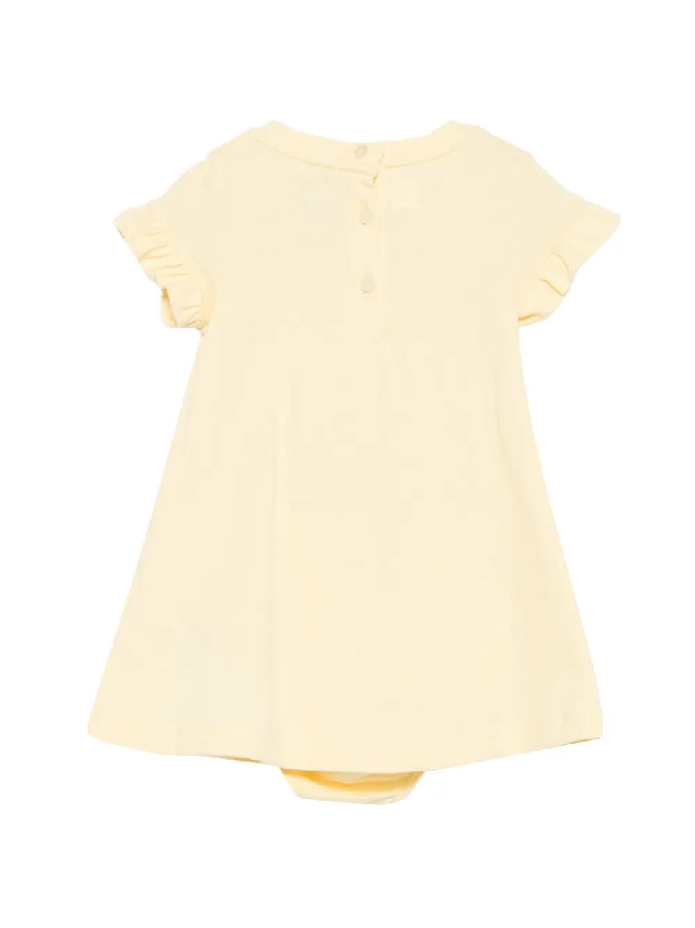 Print-Detail Ruffled Dress