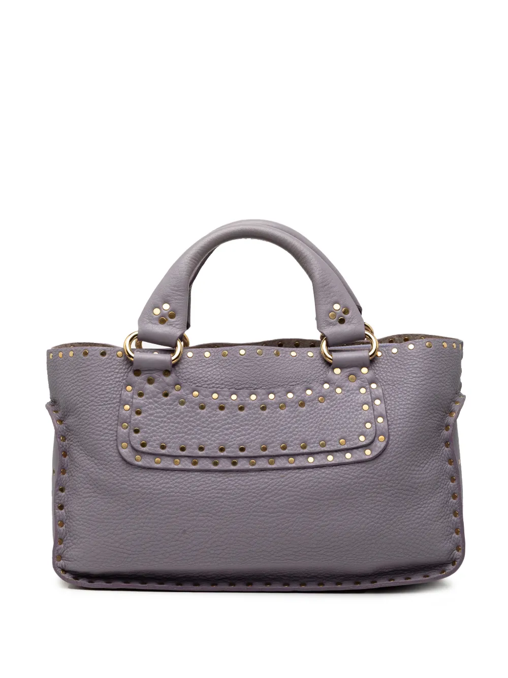 Celine Pre-Owned 20th Century Studded Calfskin Boogie handbag - Purple