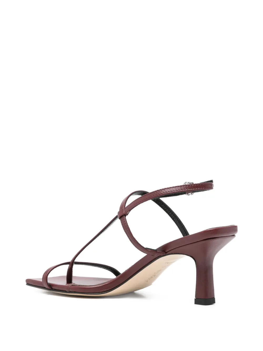 Aeyde Sandalen met vierkante neus en bandjes Rood