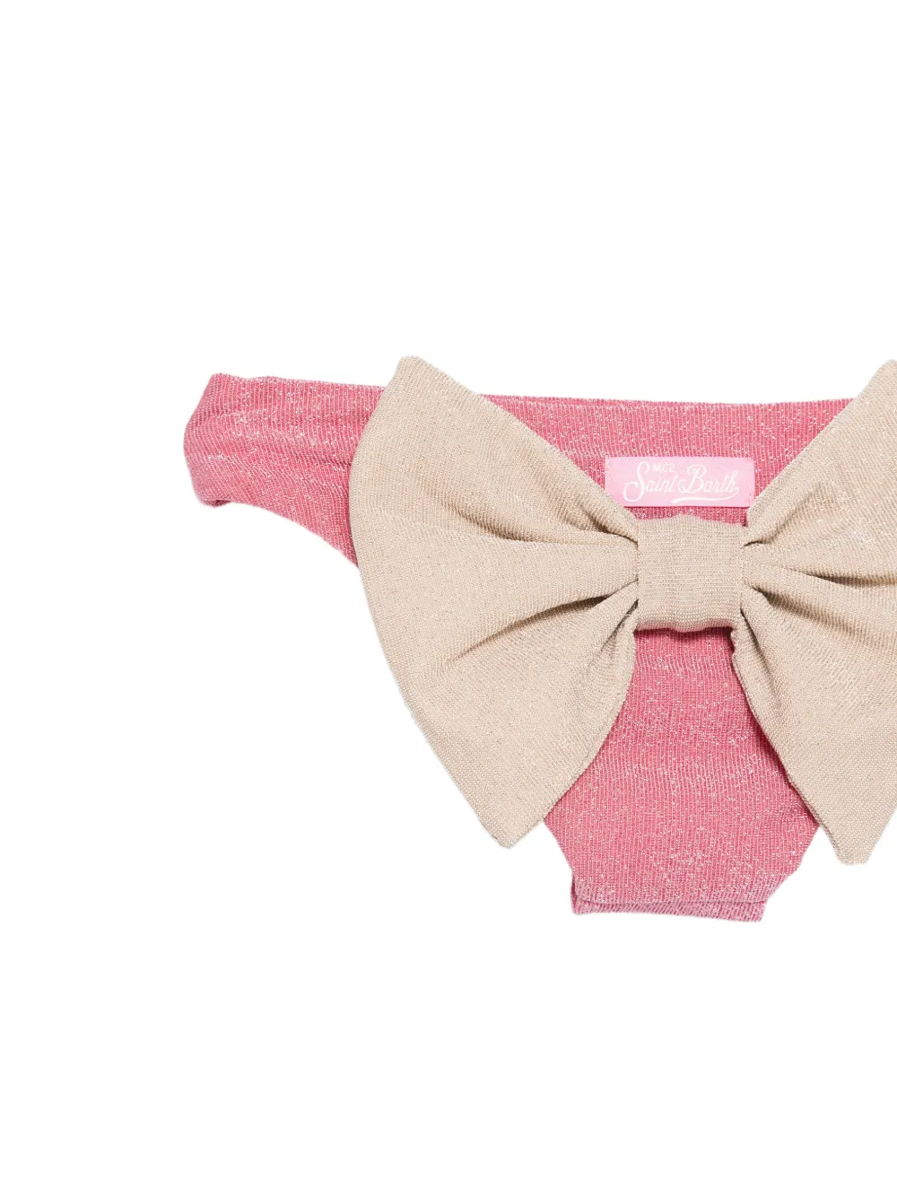  Mc2 Saint Barth Kids Bow-detail Bikini Bottoms - Pink 