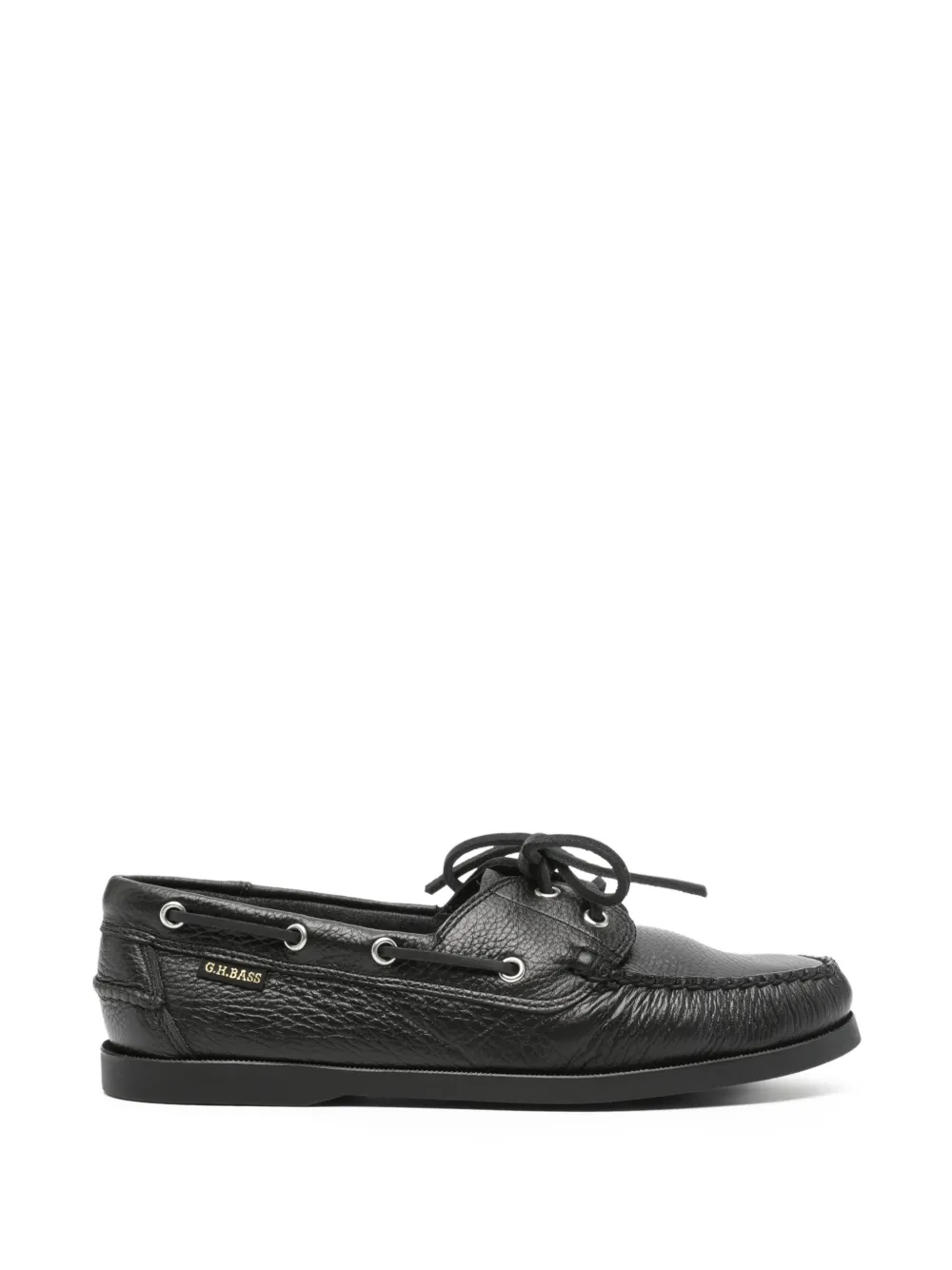 G.H.Bass Jetty II 2 Eye leather boat shoes - Schwarz