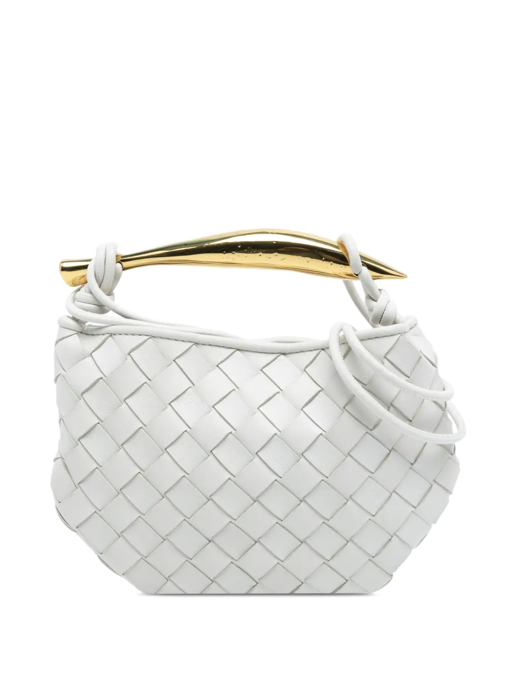 Bottega Veneta Pre-Owned 2012-2025 Baby Lambskin Intrecciato Sardine satchel - Bianco