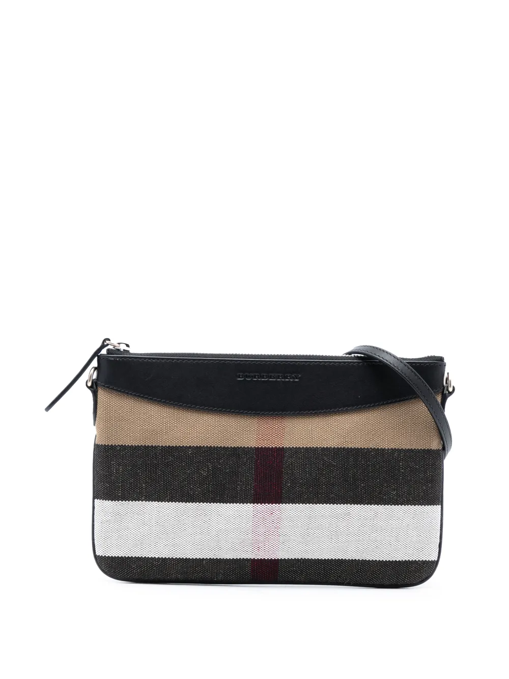 Burberry Pre-Owned 2000-2017 Mega Check Canvas Peyton crossbody bag - Marrone