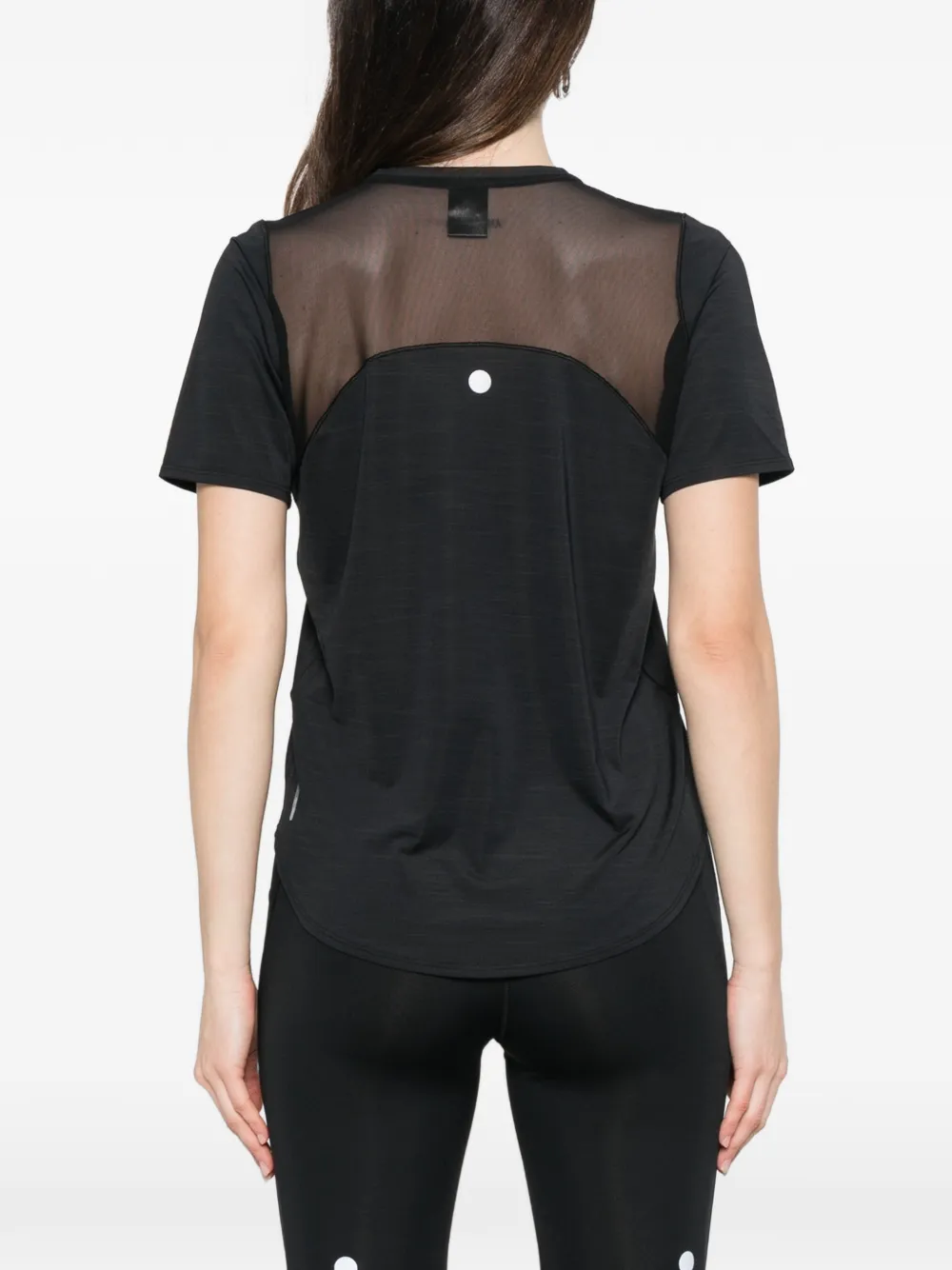 Asics Road Mesh-panel T-shirt In Black
