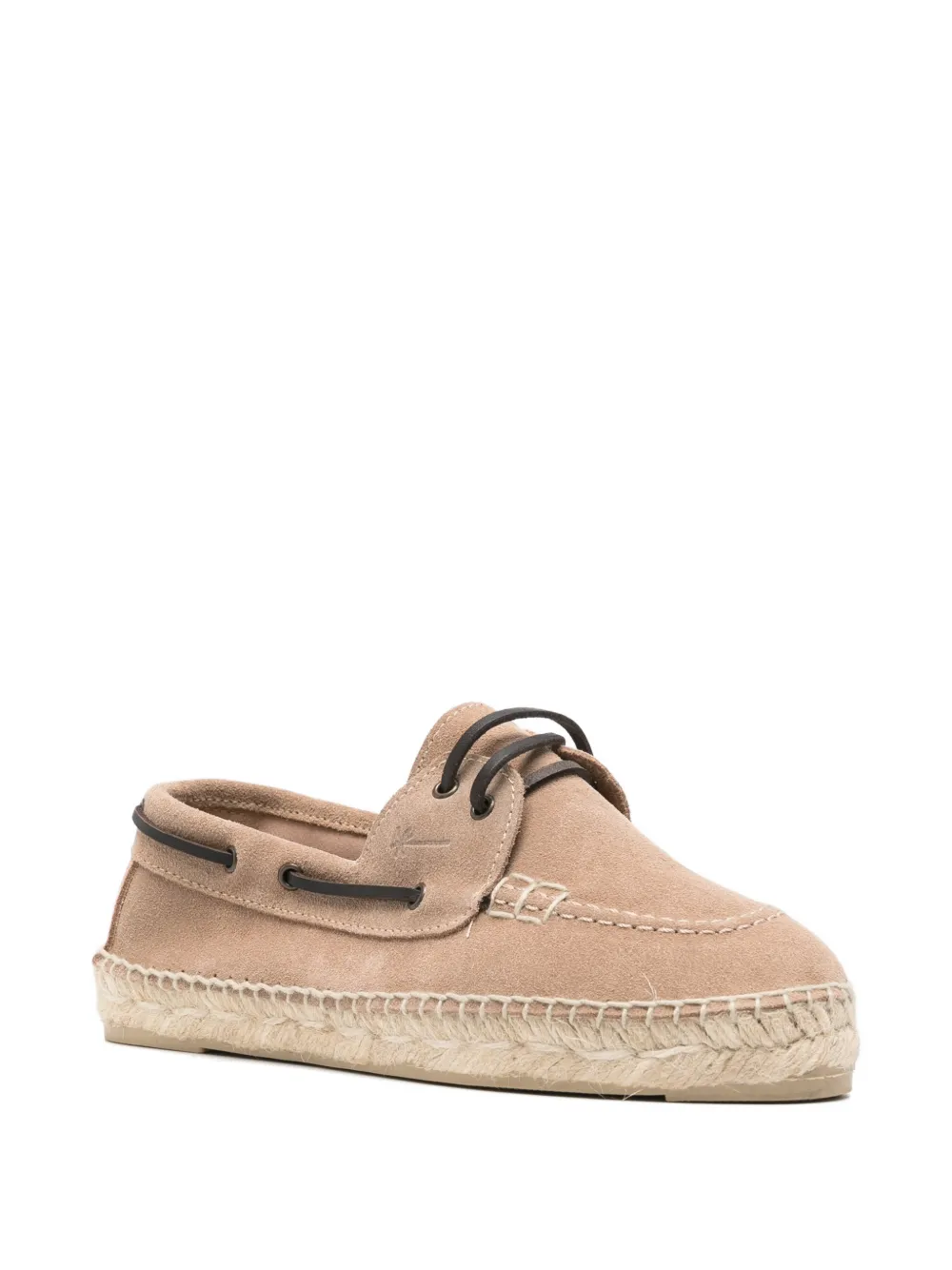 Manebi Espadrilles met gestrikte sluiting Beige