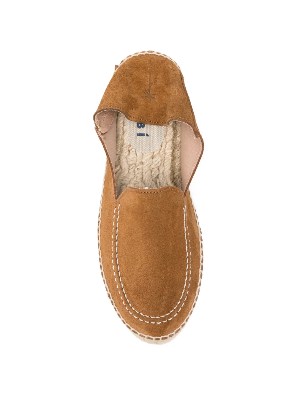 Manebi Espadrilles met contrasterend stiksel Bruin