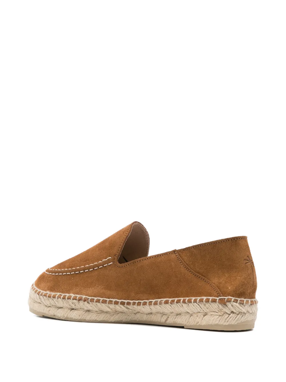Manebi Espadrilles met contrasterend stiksel Bruin