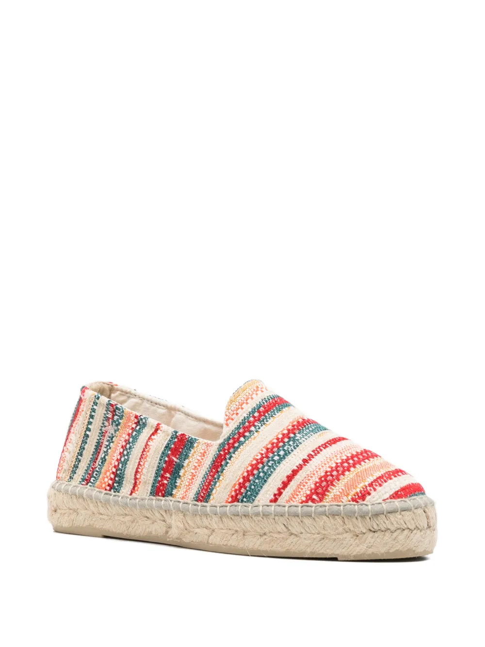Manebi Gestreepte espadrilles Rood