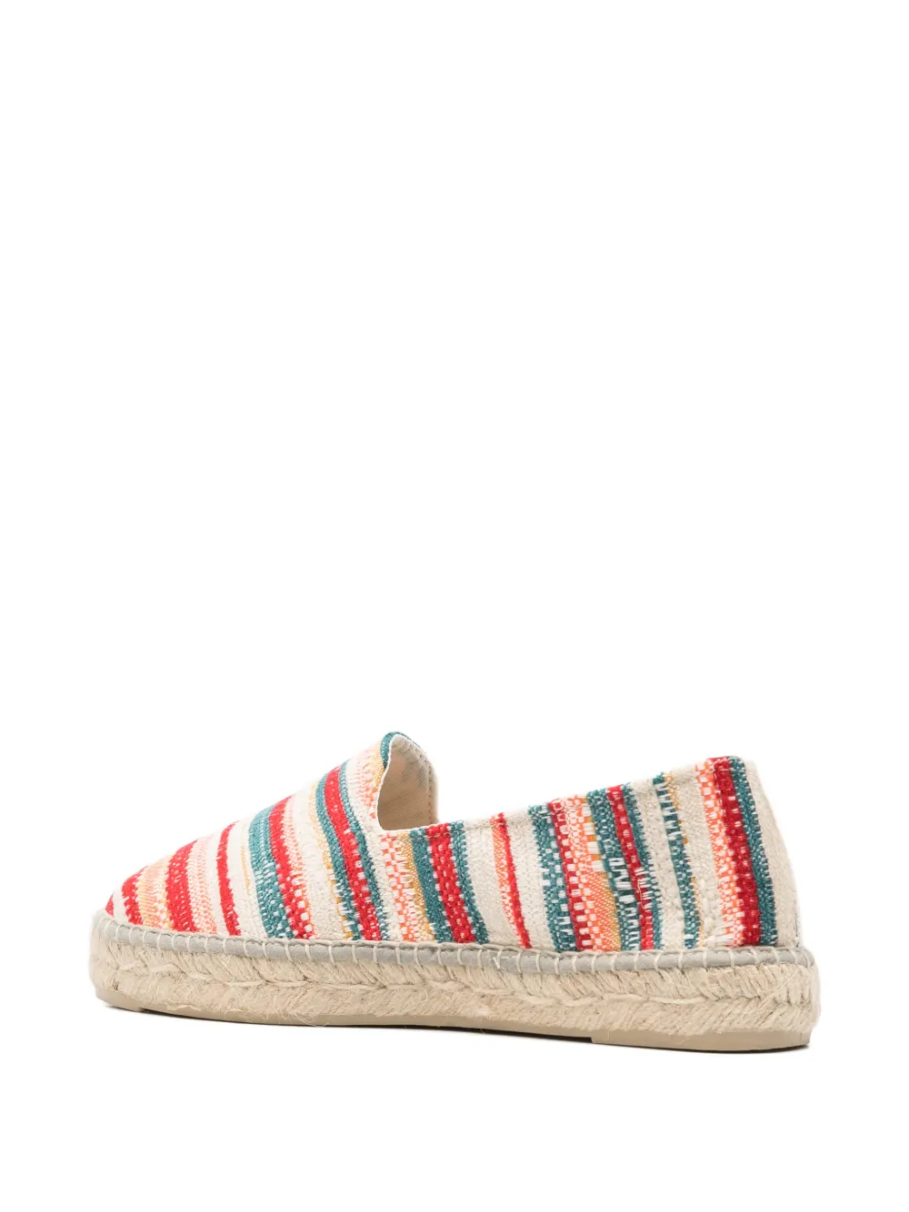 Manebi Gestreepte espadrilles Rood
