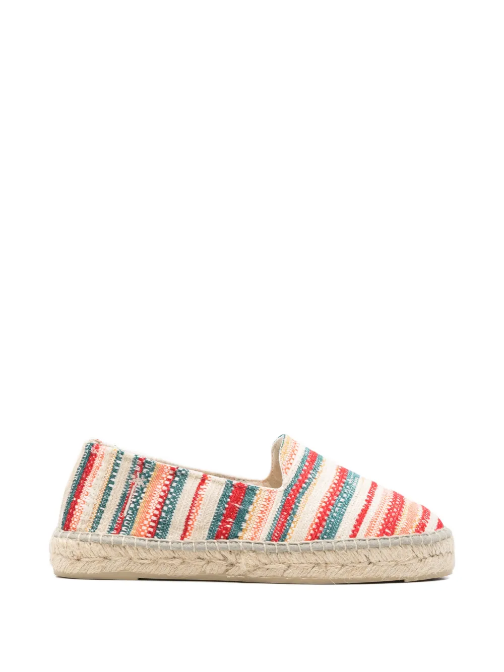 Manebi Gestreepte espadrilles Rood
