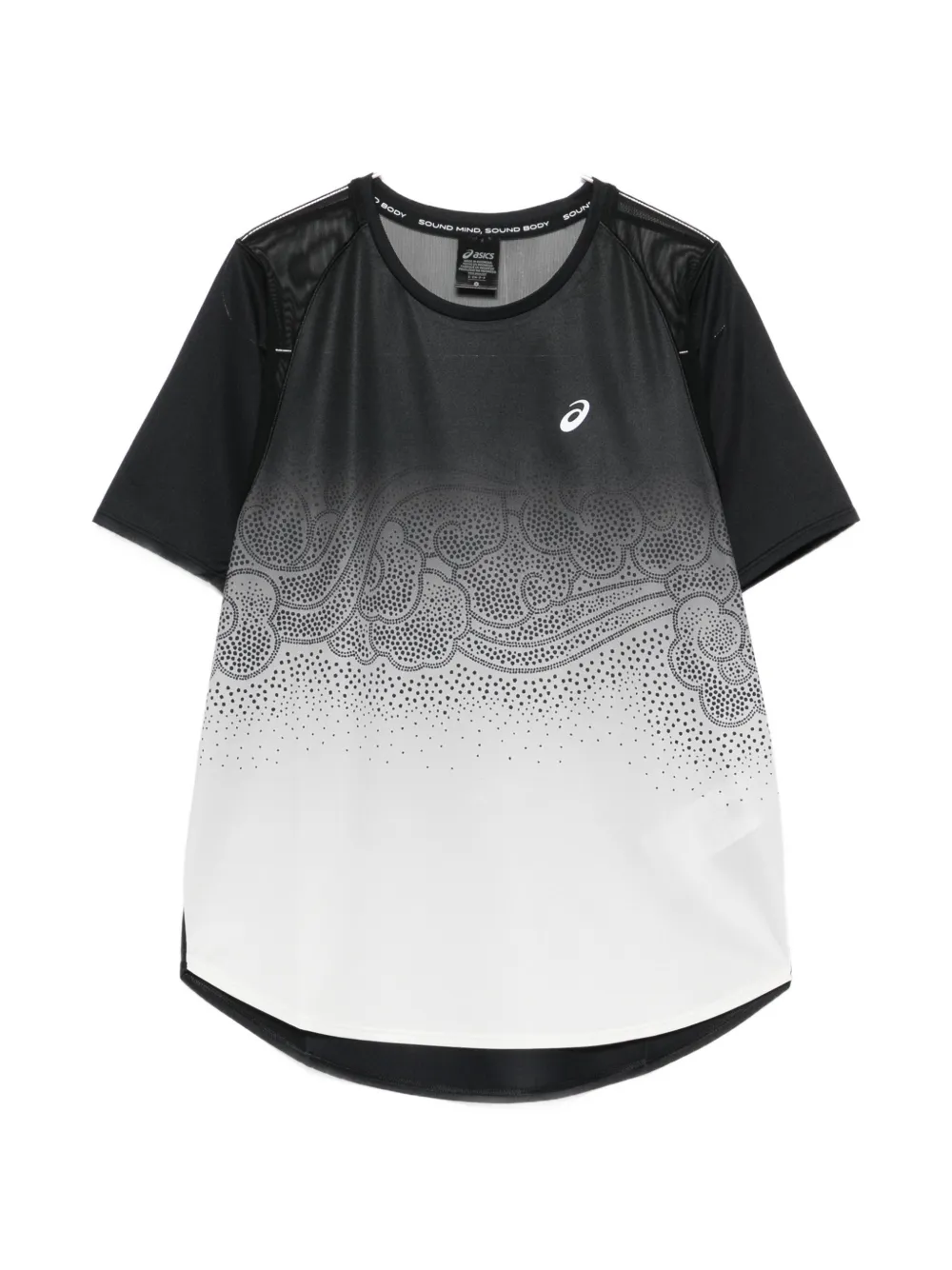 Asics Road Mesh-panel Printed T-shirt In Multi
