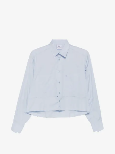 VETEMENTS cropped raw-edge shirt
