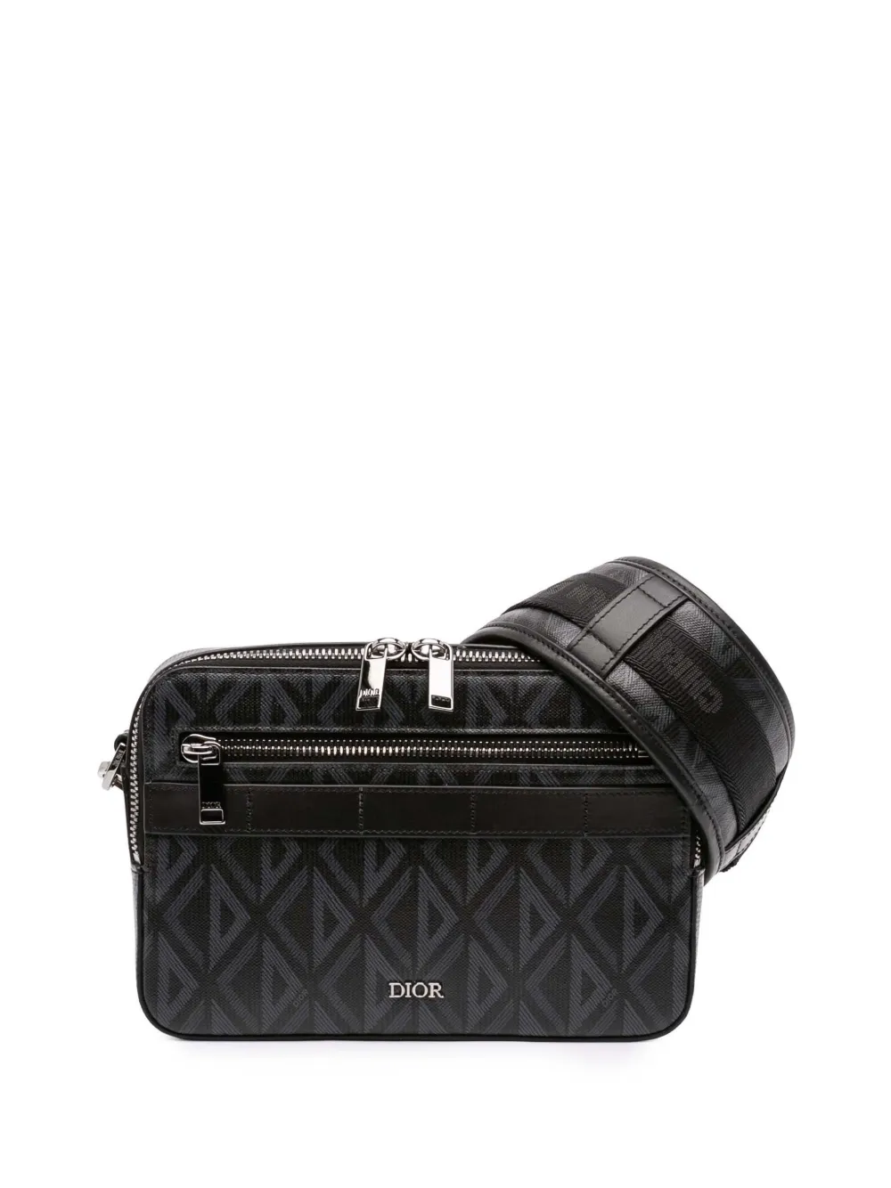 Christian Dior Pre-Owned 2023 CD Diamond Coated Canvas Safari Bag with Strap crossbody bag - Nero