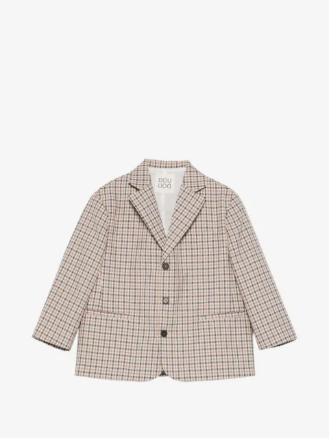 Douuod Kids checked single-breasted blazer