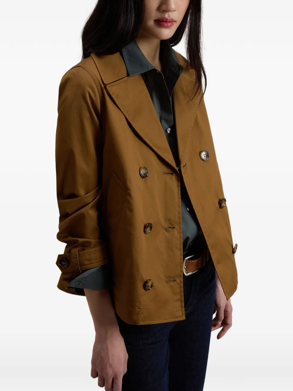 Woolrich Jack met dubbele rij knopen Bruin