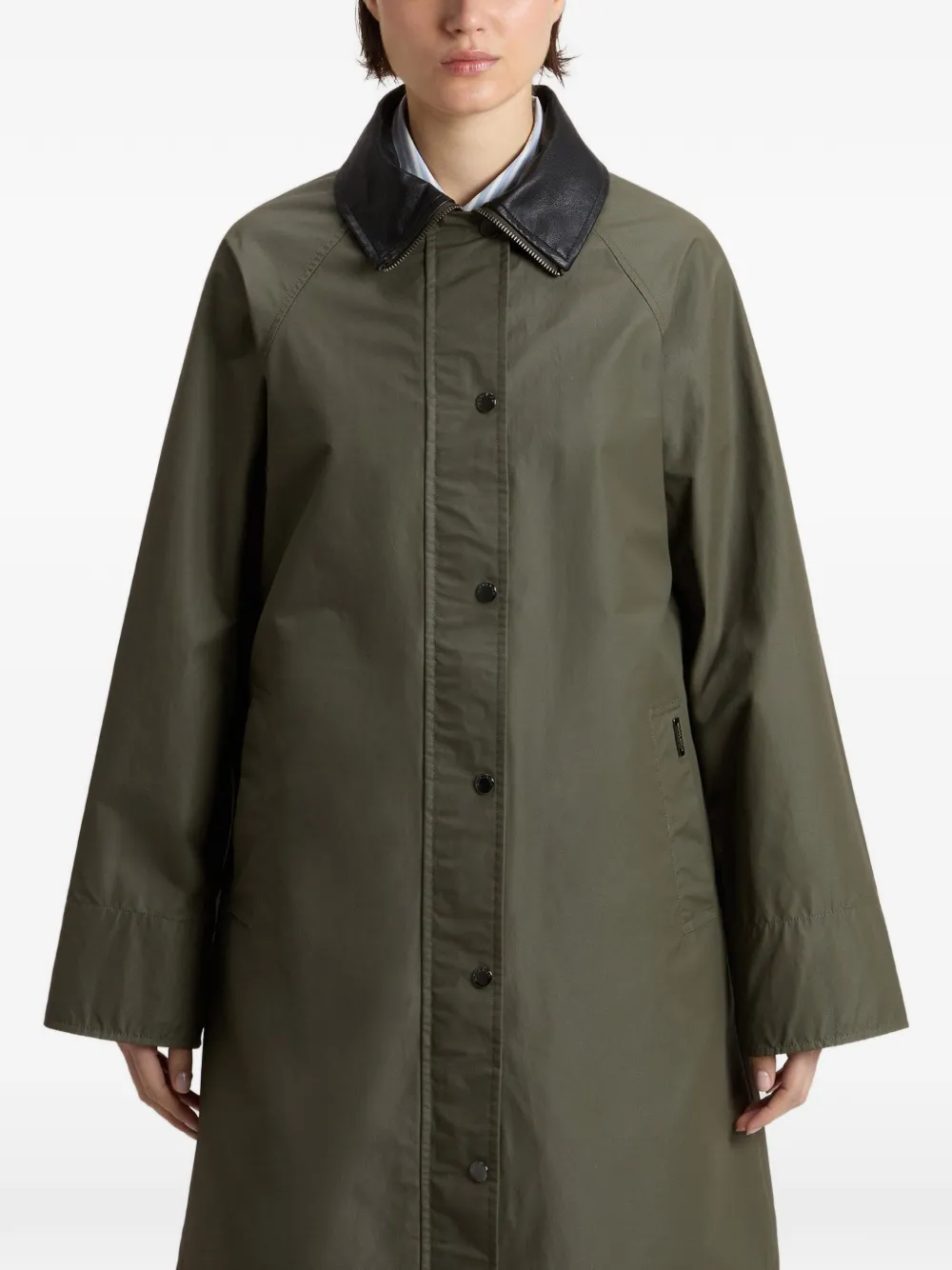  Woolrich Dundee Superwax Trench Coat - Green 