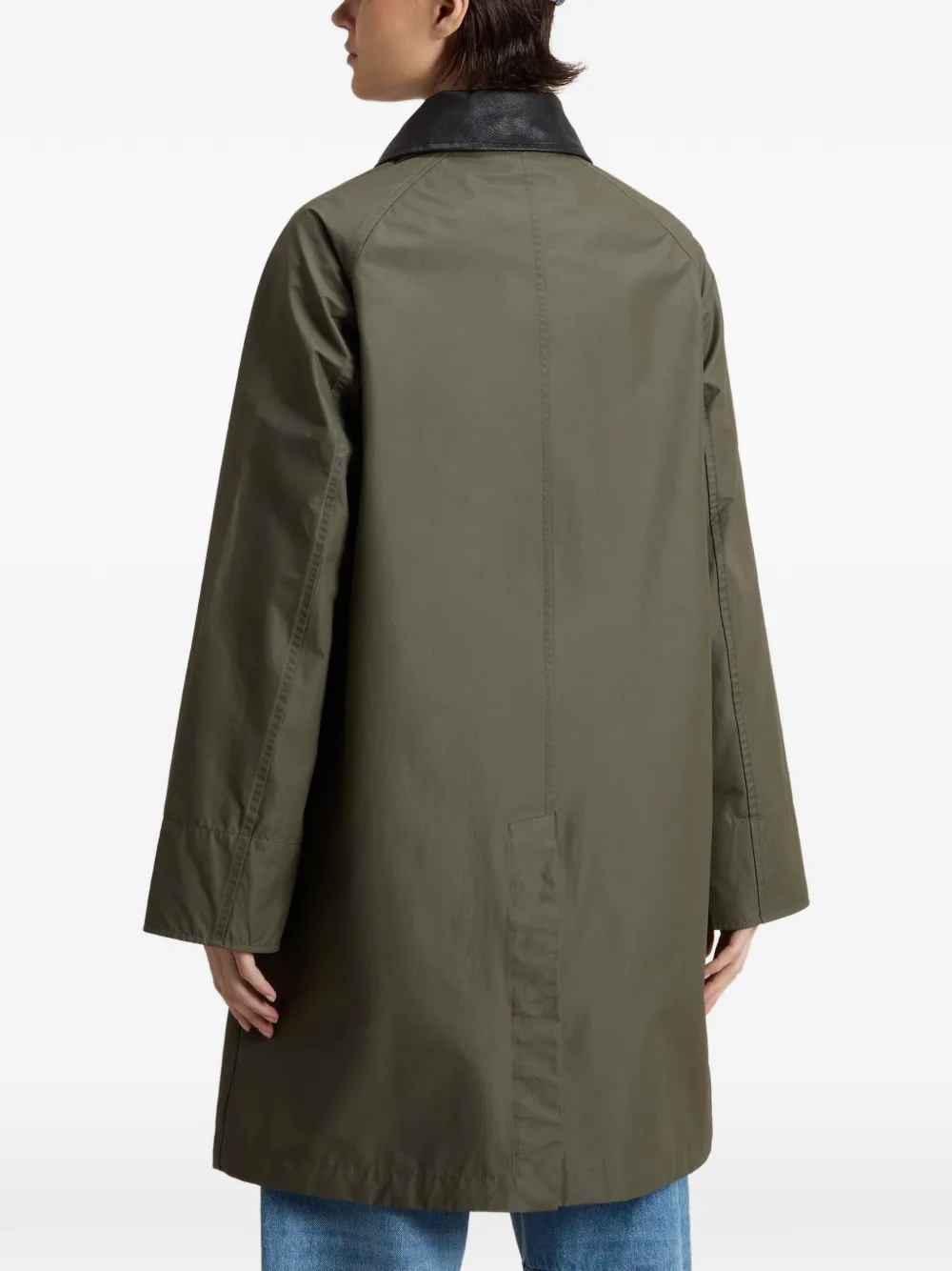 Woolrich Dundee superwax trenchcoat Groen