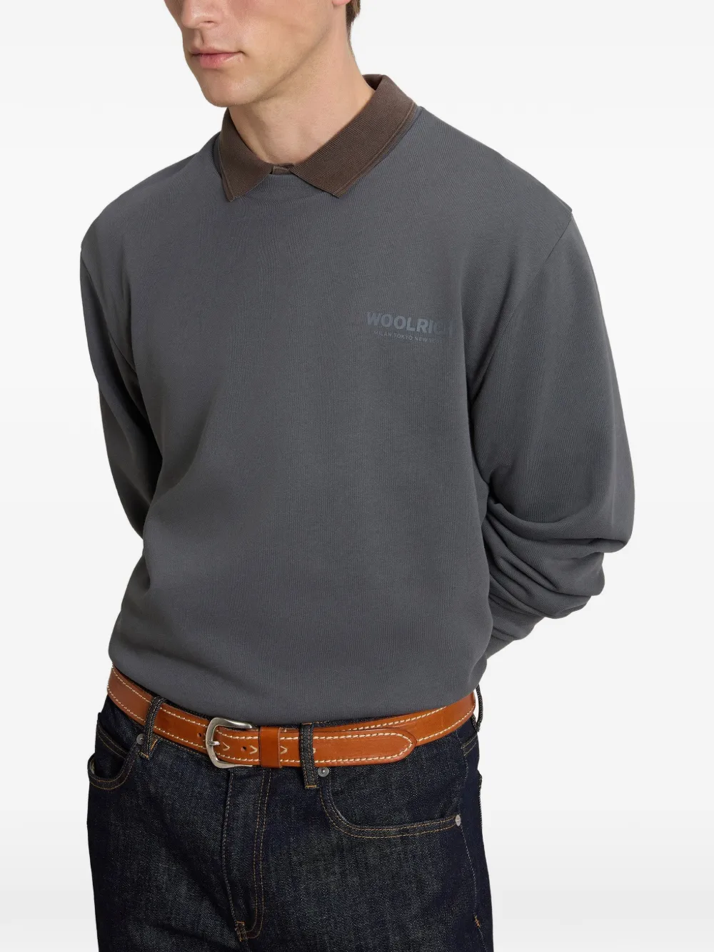 Macro Logo Crew-Neck Sweatshirt