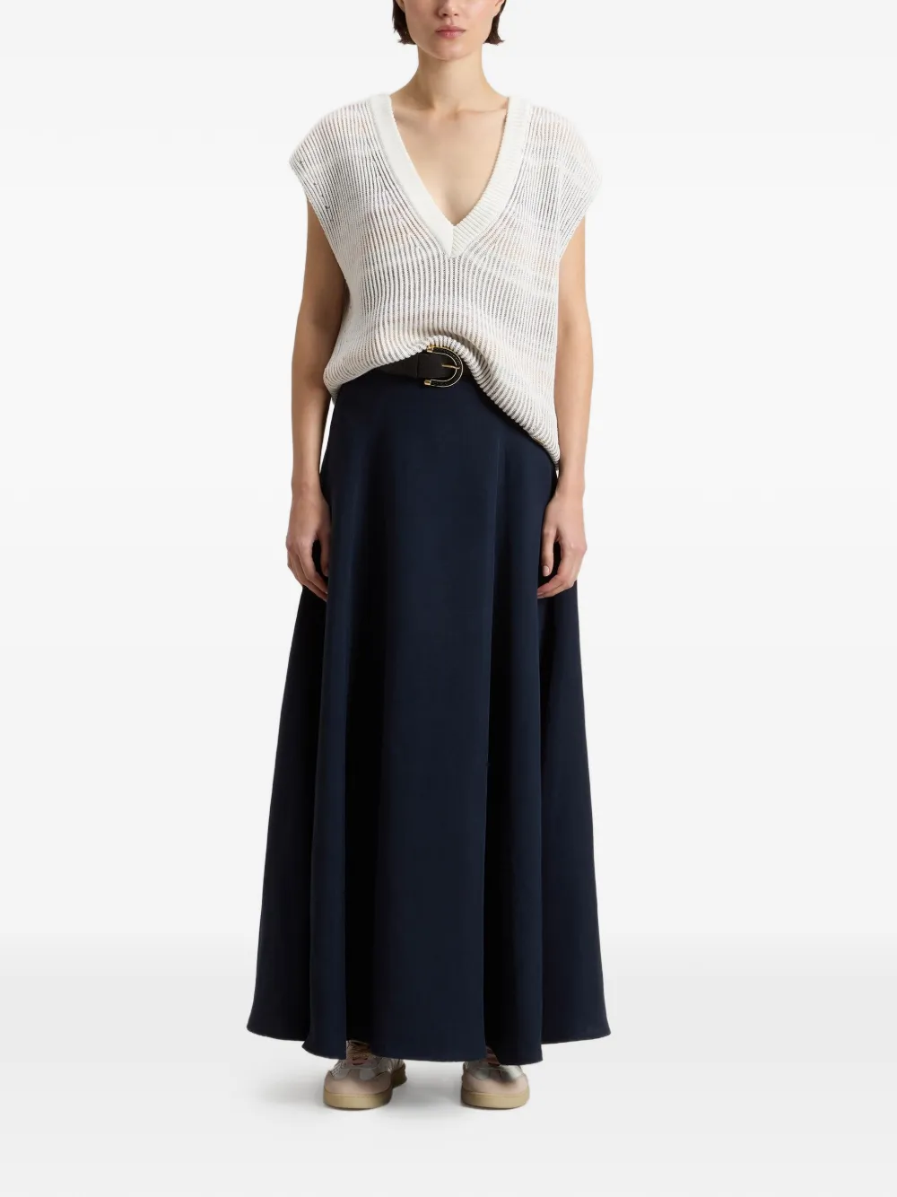 Woolrich Mouwloze top met V-hals Wit