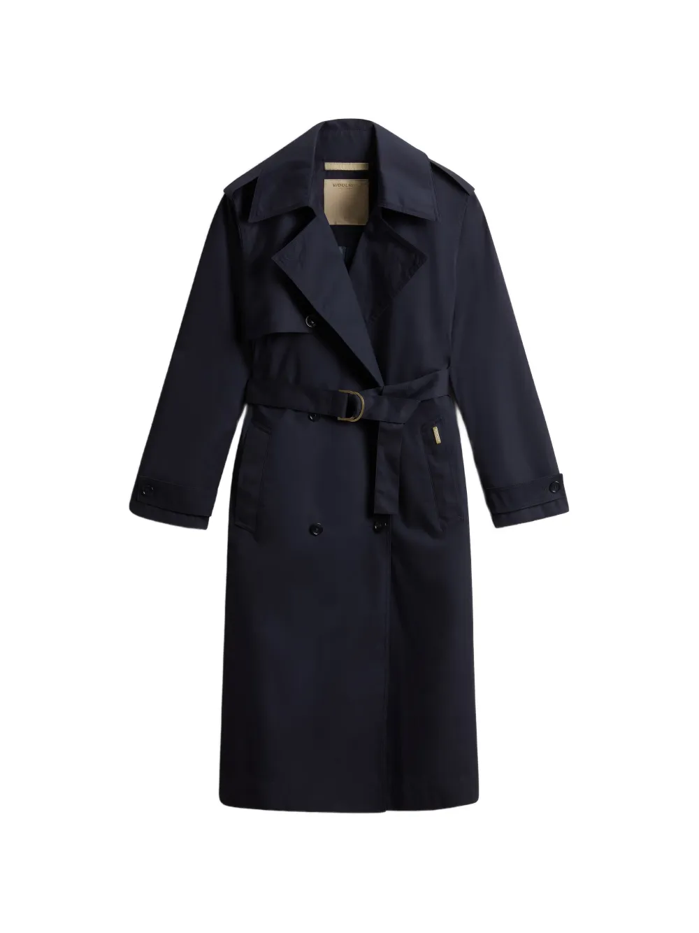 Woolrich double-breasted belted trench coat - Blu
