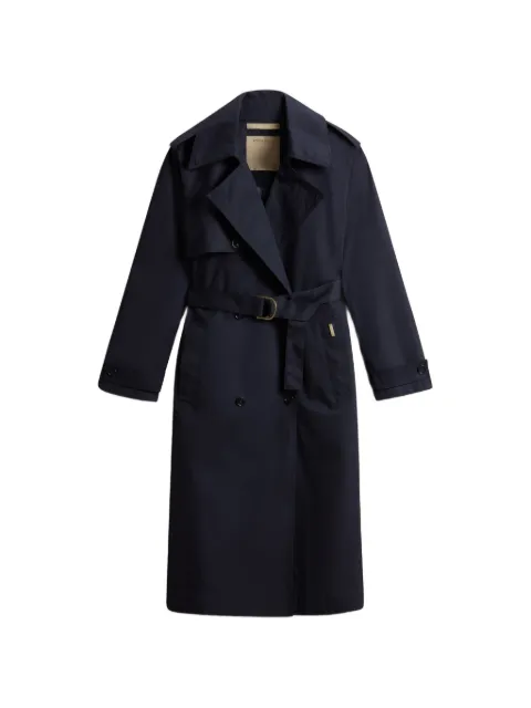 Woolrich 더블 브레스티드 벨트 트렌치코트