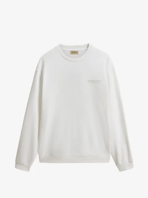 Woolrich sudadera tejida de canalé con logo