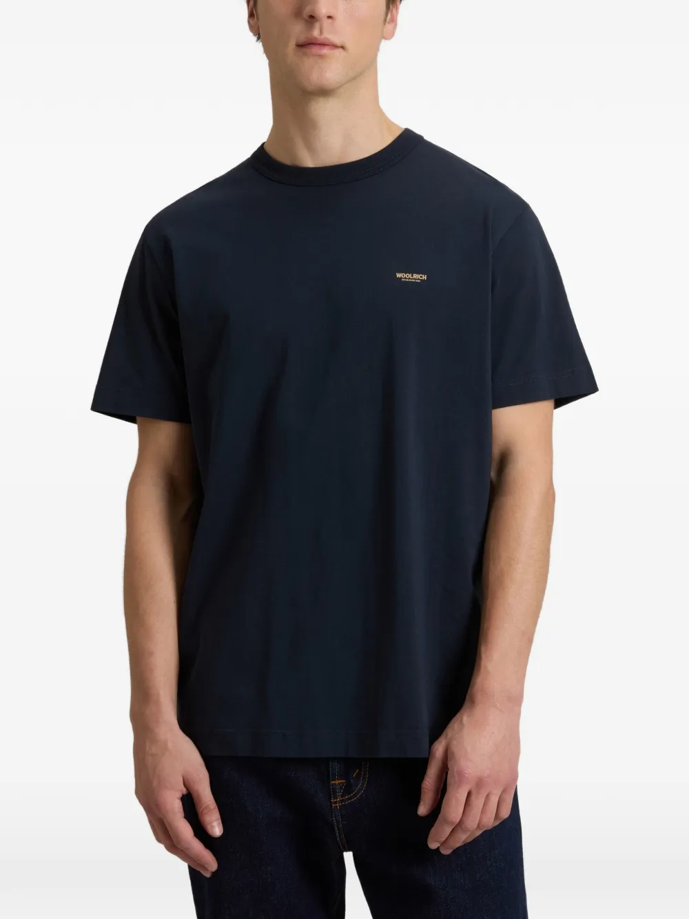 Woolrich T-shirt met logoprint Blauw