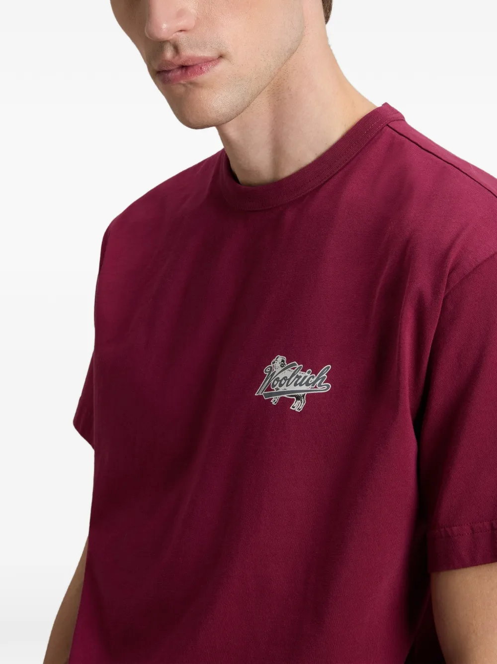 Woolrich T-shirt met logoprint Rood