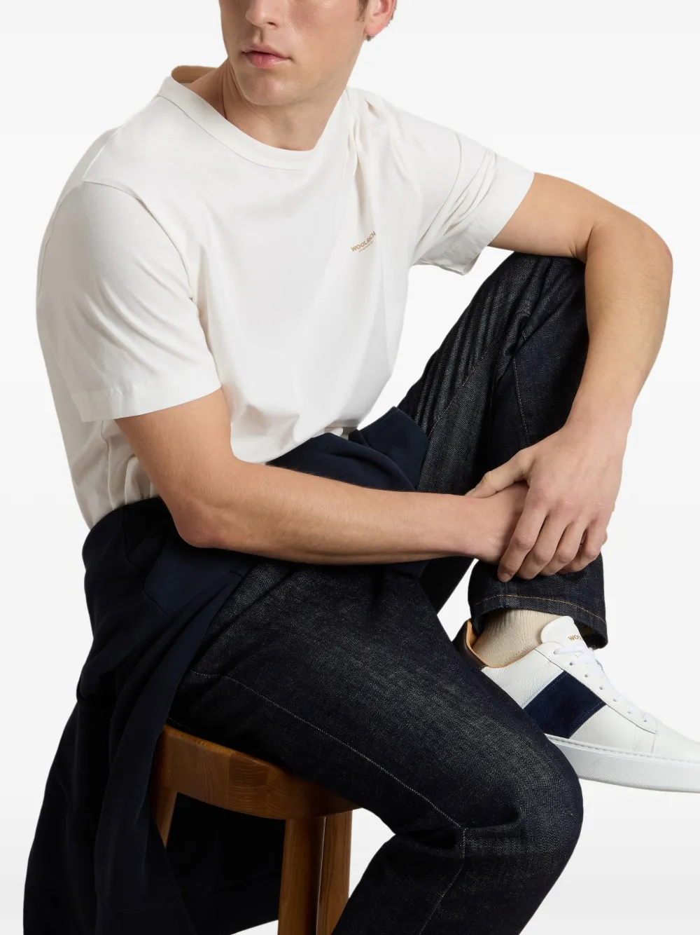 Woolrich T-shirt met logoprint Beige