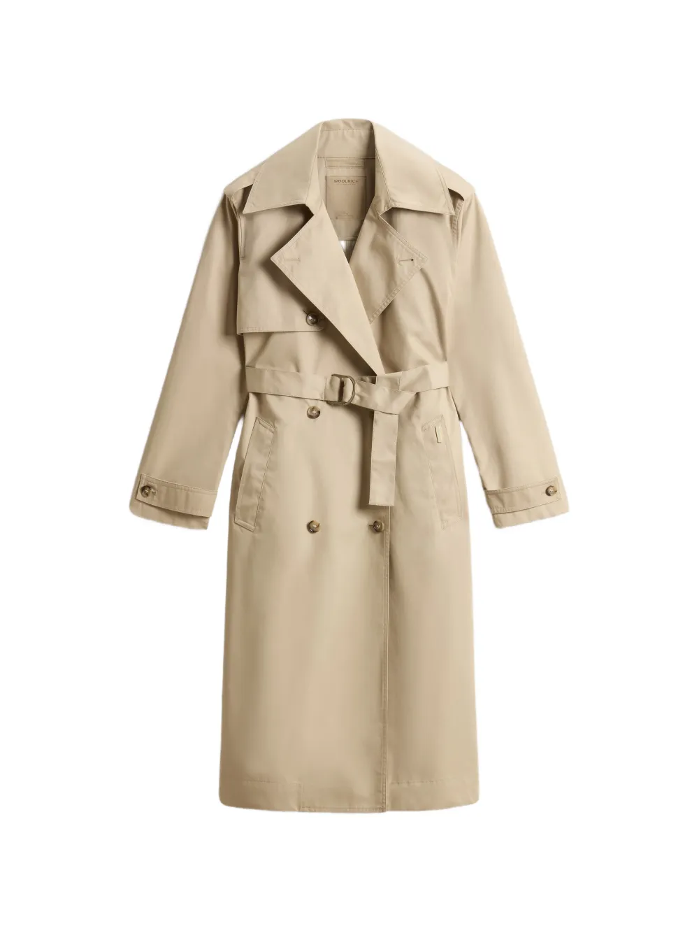 Woolrich double-breasted belted trench coat - Toni neutri