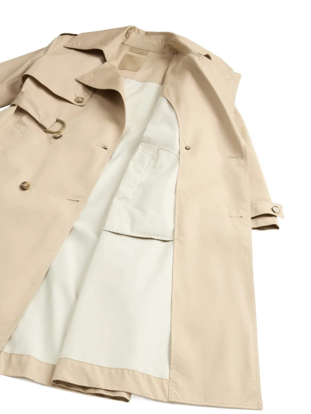 Woolrich Trench Coat Com Abotoamento Duplo e Cinto | Neutro