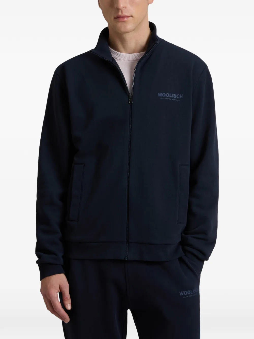  Woolrich Full-zip Logo Sweatshirt - Blue 