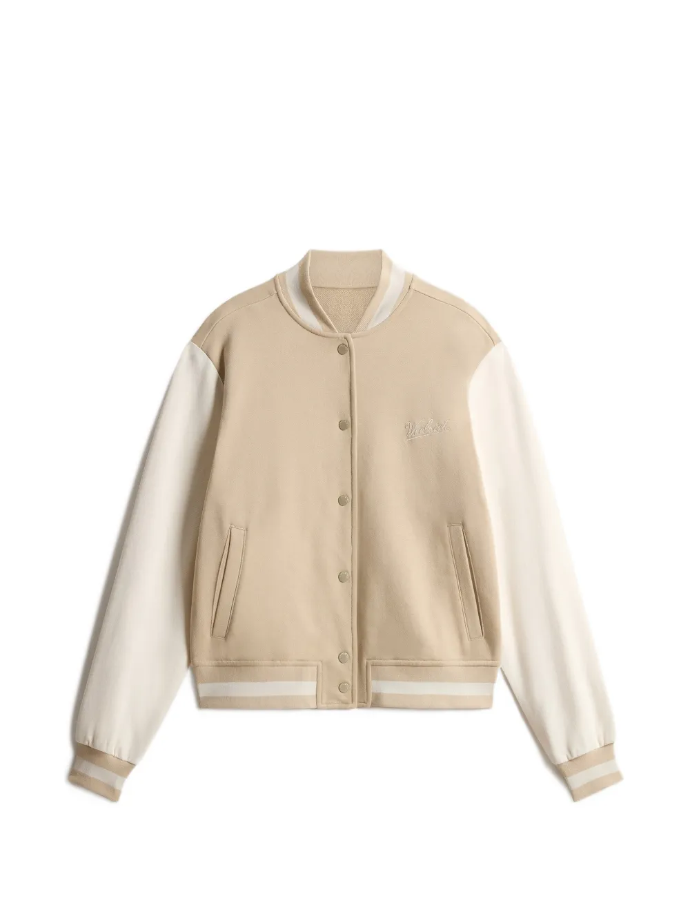 Woolrich snap-button two-tone bomber jacket - Toni neutri