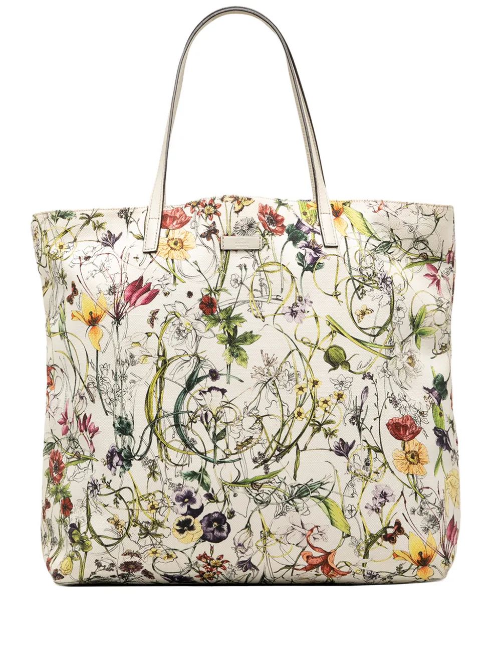 Gucci Pre-Owned 2000-2015 Canvas Flora tote bag - Bianco