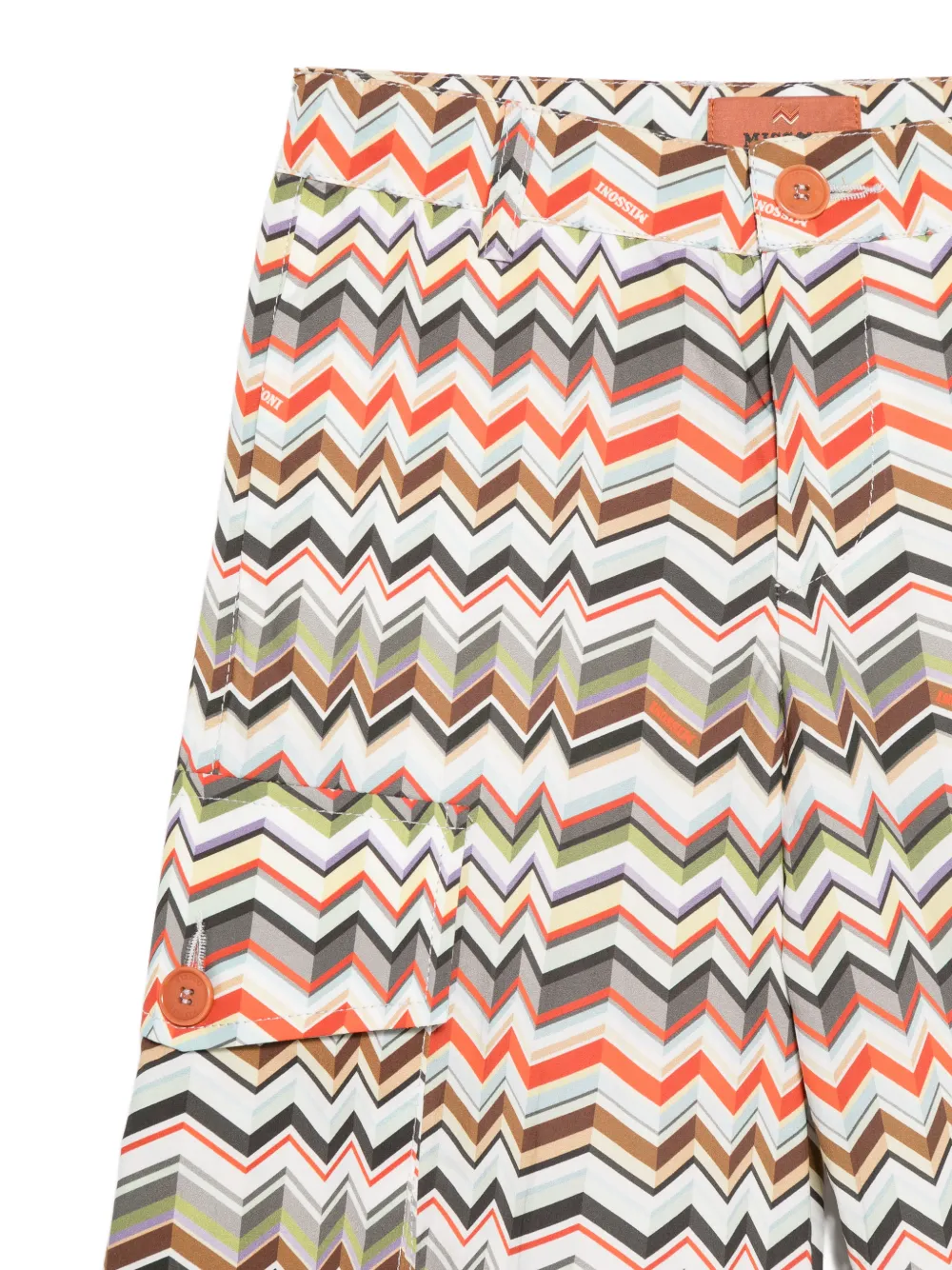  Missoni Kids Zigzag-pattern Shorts - Neutrals 