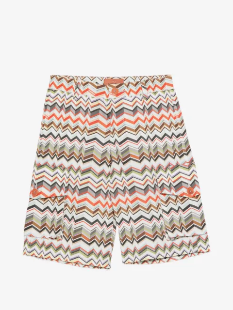 Missoni Kids Short com padronagem chevron