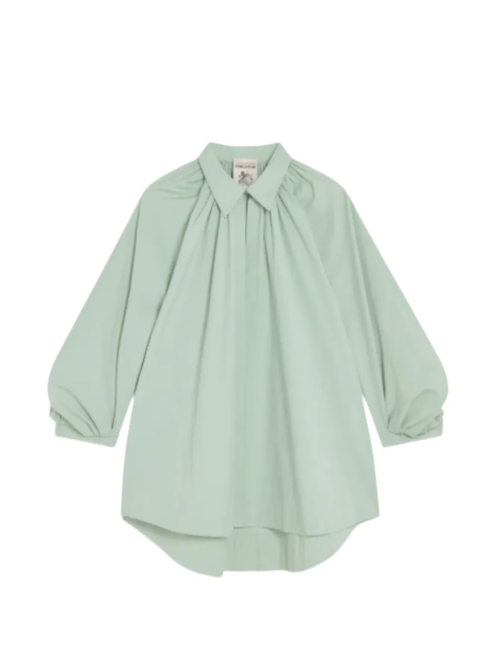 Semicouture puff-sleeves shirt - Verde