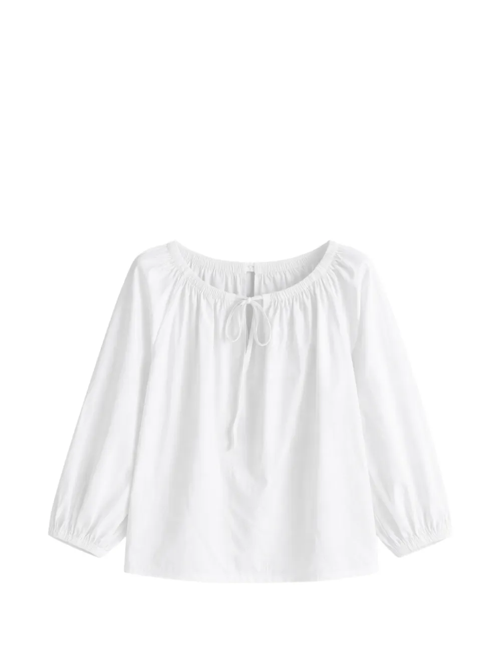 Liviana Conti gathered tie-fastening blouse - Bianco