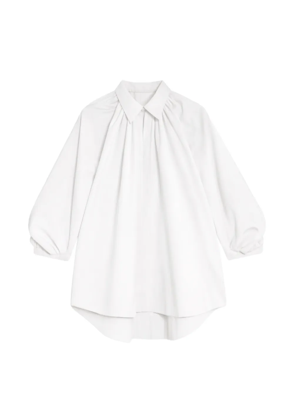 Semicouture gathered-collar shirt - Bianco