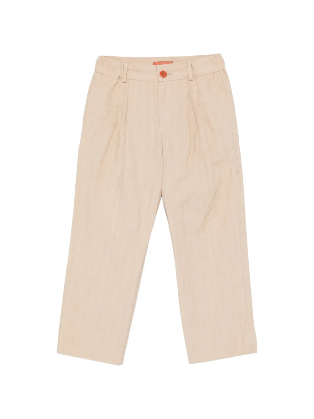 Missoni Kids pleated herringbone trousers - Toni neutri