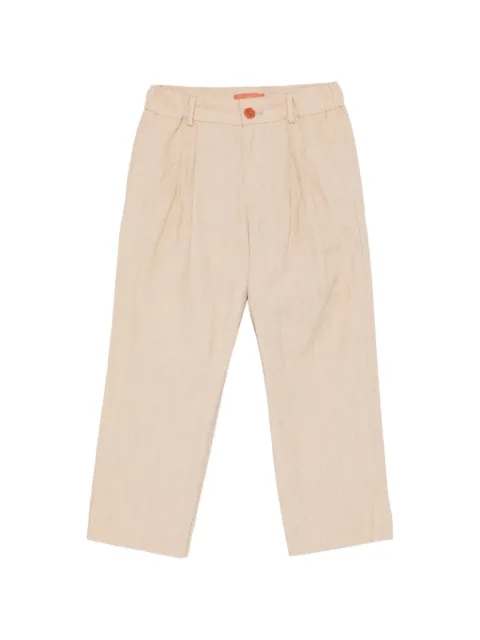 Missoni Kids pleated herringbone trousers