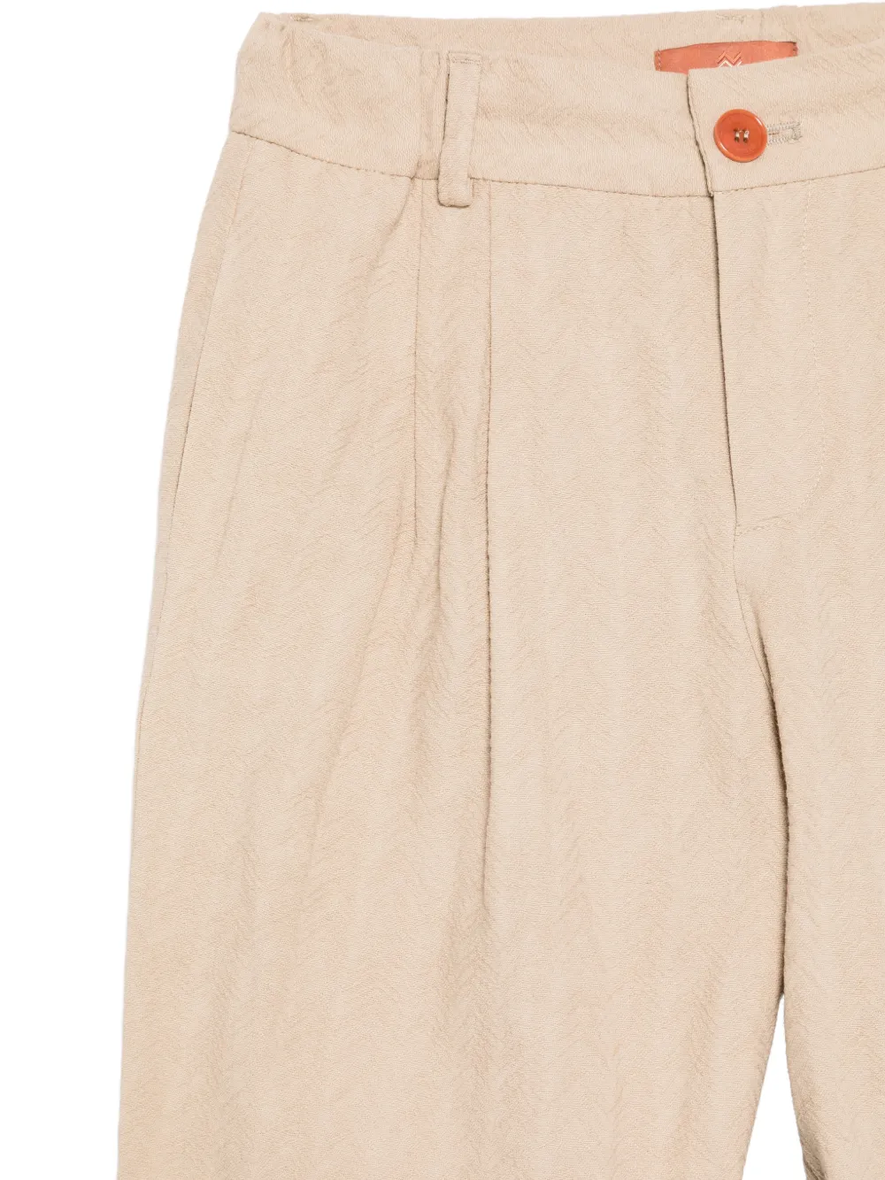  Missoni Kids Pleated Herringbone Trousers - Neutrals 