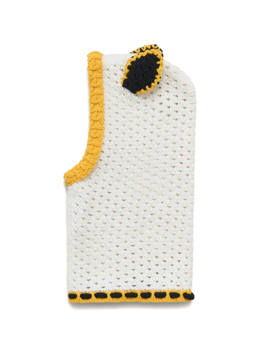 colour-block crochet balaclava