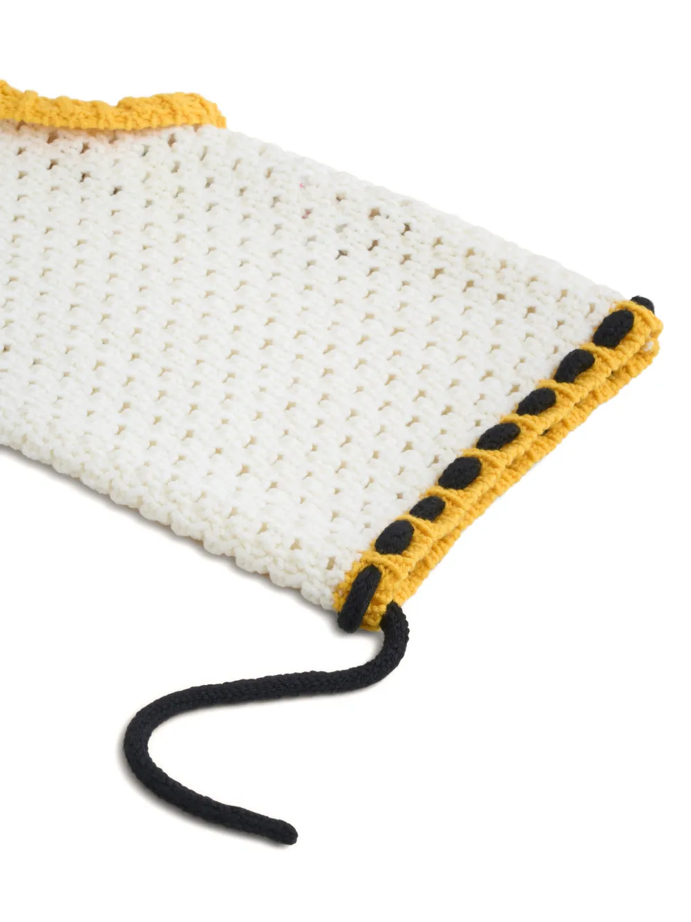 colour-block crochet balaclava