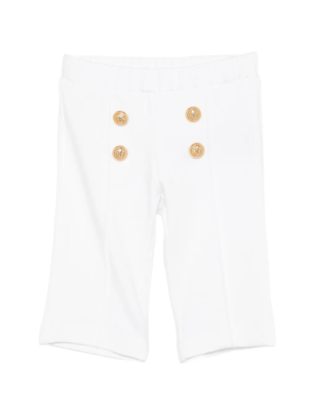 Balmain Kids button trousers - Bianco