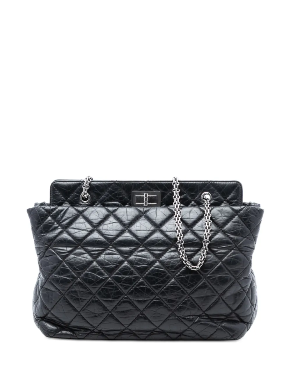CHANEL Pre-Owned 2012 Quilted Aged Calfskin Reissue 2.55 tote bag - Nero