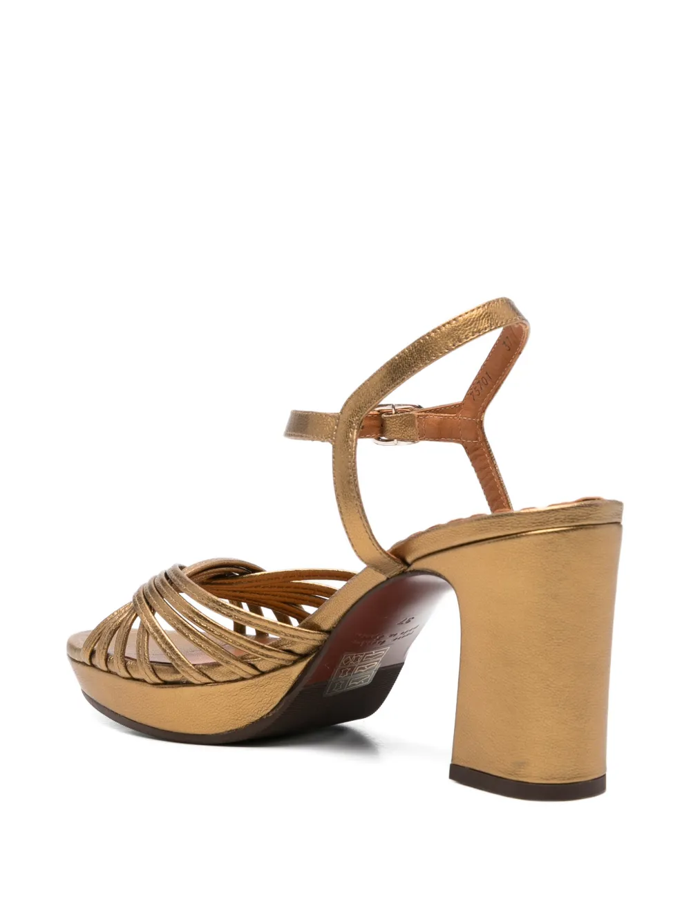 Chie Mihara Keske metallic strappy sandals Goud