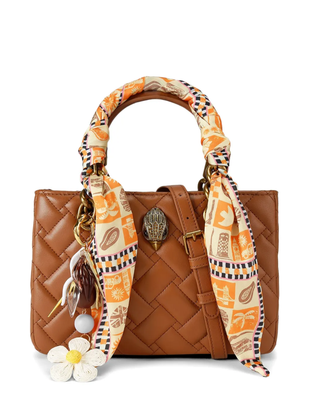 Kurt Geiger London Square Kensington quilted mini bag - Marrone