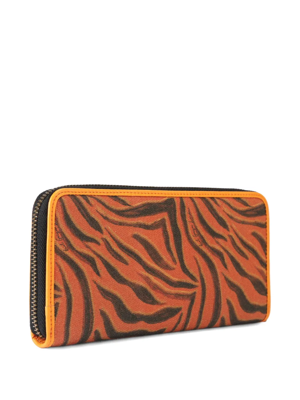  Kurt Geiger London Kurt Tiger-print Zip-around Wallet - Orange 