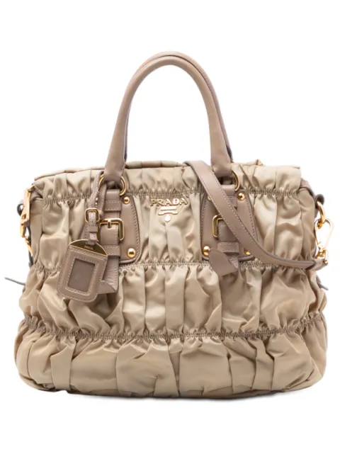Prada Pre-Owned bolsa satchel Tessuto Gaufre 2010-2025